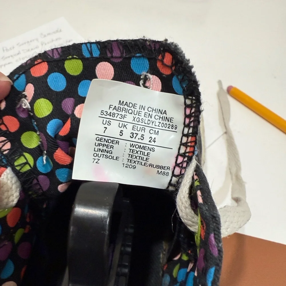 Converse Black Sneakers with Colorful Rivets (sz 7)